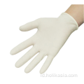 Sarung tangan medis sterilisasi lateks putih 9 inci